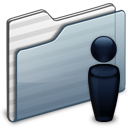 Users Folder Graphite Icon 128x128 png